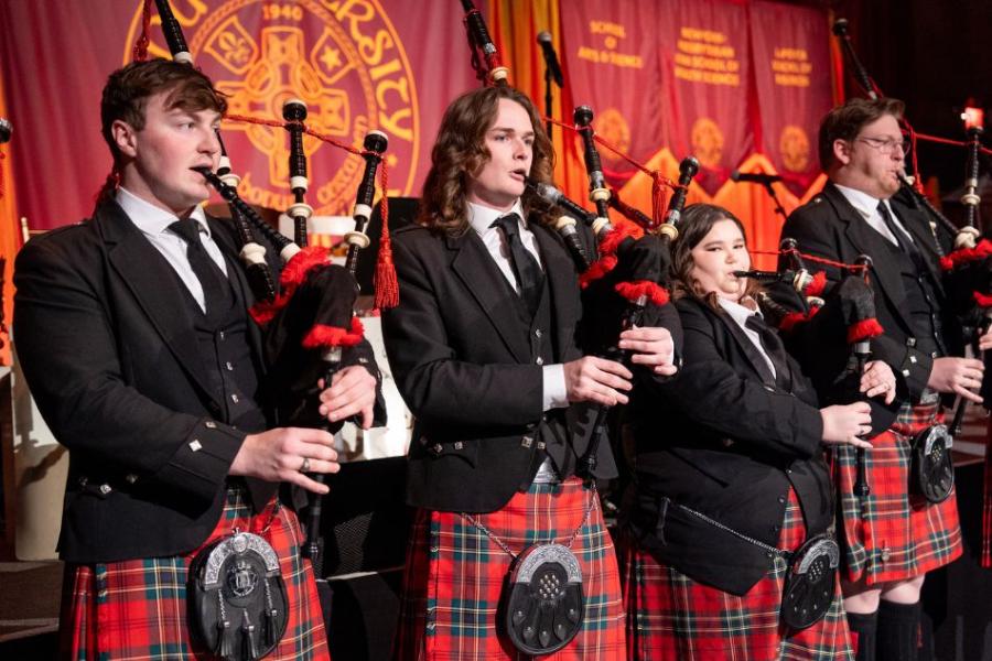 Iona University Pipe Band at the 2024 Trustees Gala
