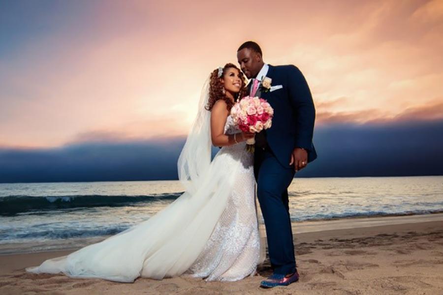 Gabrielle and Jeffrey Gambrell wedding photo.