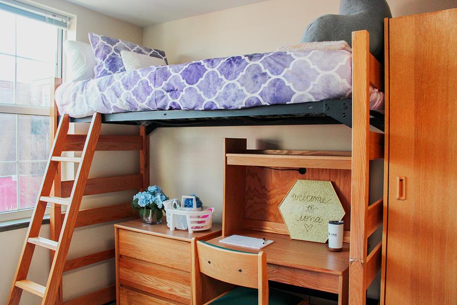 The right bunk in East Hall.