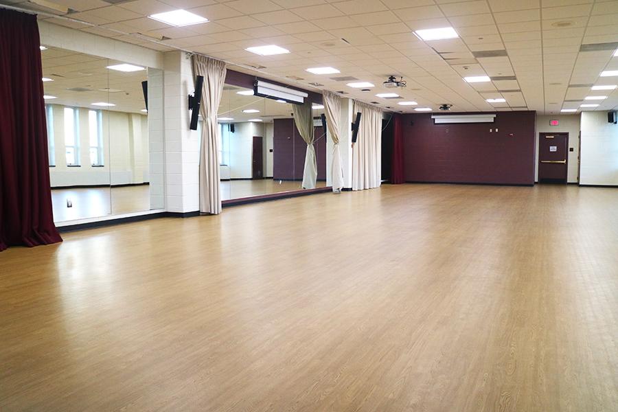 The Hegarty Room facing the mirrors.