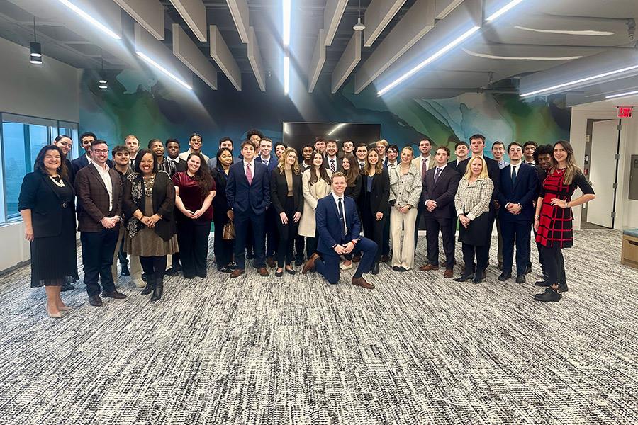 Iona students in the Franklin Templeton offices in NYC.