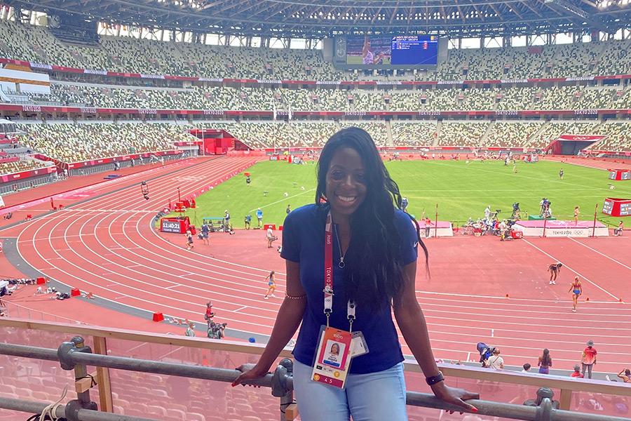 An Iona alumnae covering the Tokyo Olympics.