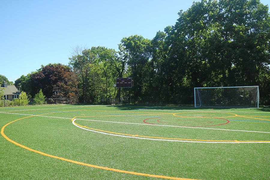 The soccer field on the Bronxville Multipurpose Field.