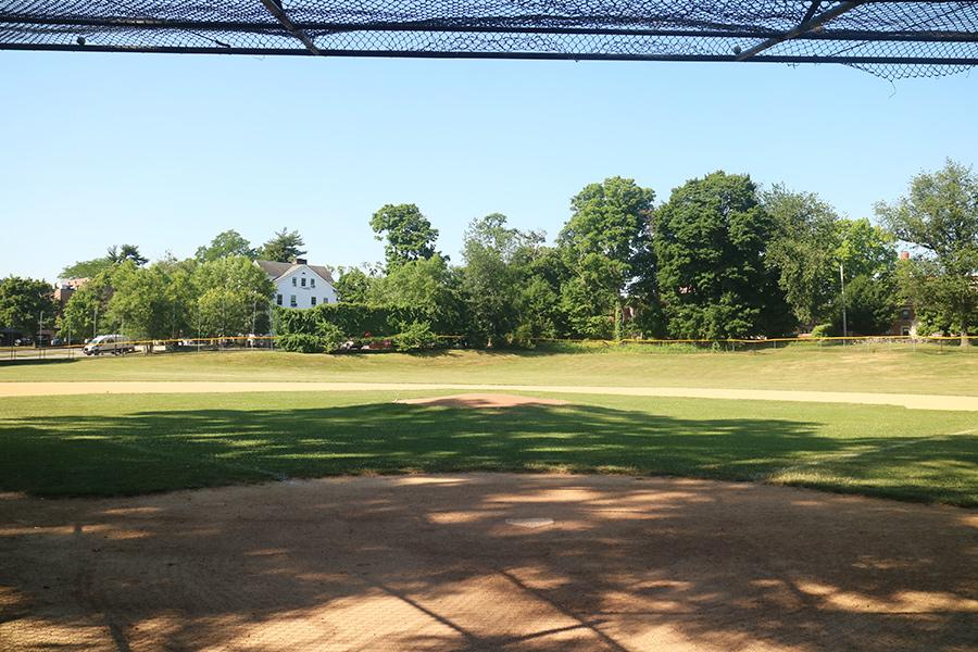 The baseball field on the Bronxville campus.