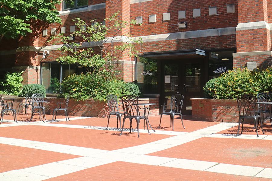 The outside entrance of the Cafe at Bronxville.