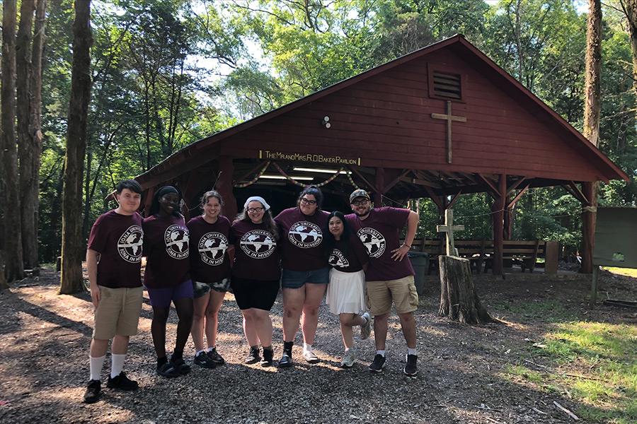 Students on an immersion trip at Camp Friendship.