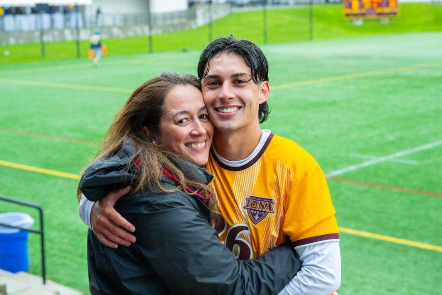 Mother and son at Homecoming 2023