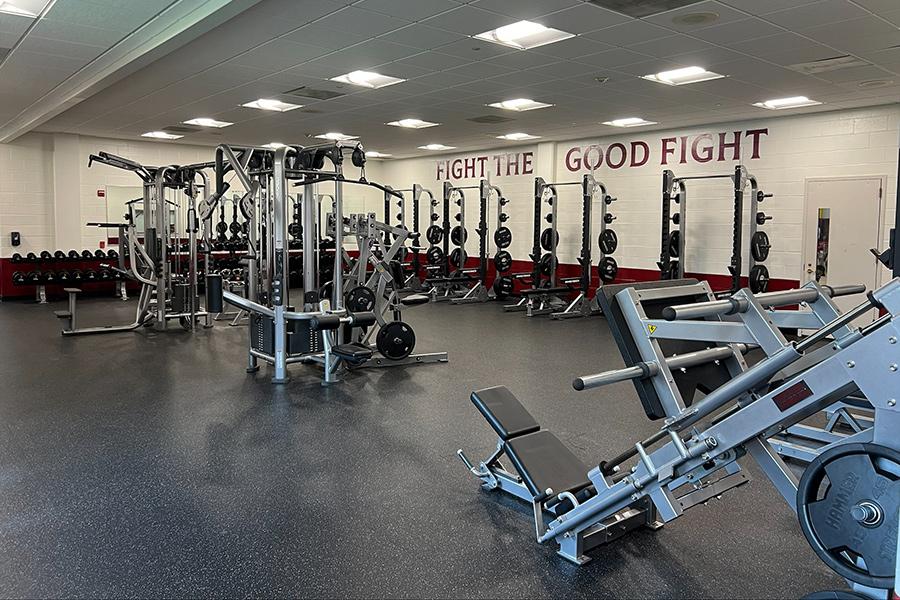 Iona University weight room.