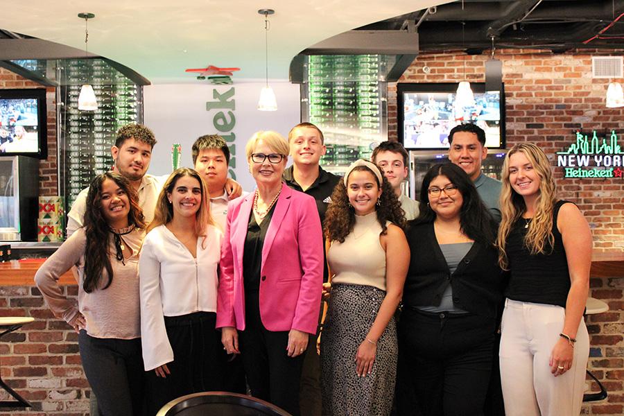 Maggie Timoney and interns at Heineken.