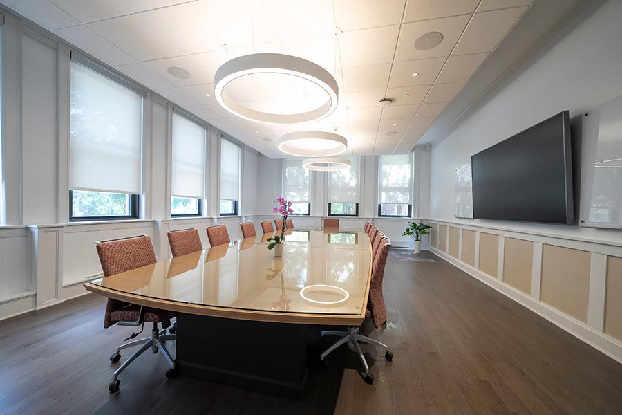 A conference room on the Bronxville campus.