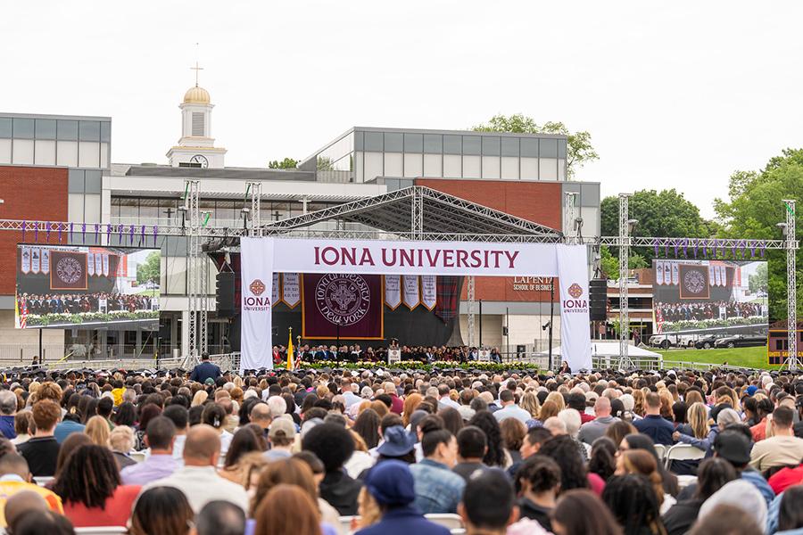 The 2024 Iona University Commencement ceremony.