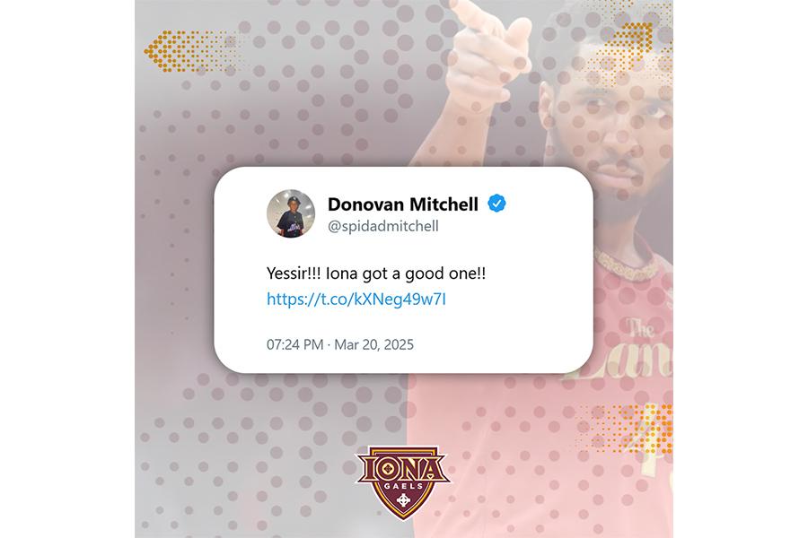 Donovan Mitchell Tweet: Yessir! Iona got a good one!