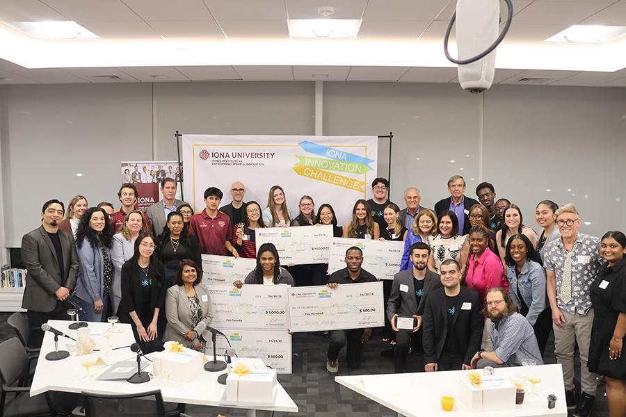 Spring 2025 IIC Winners, Judges, and Hynes Staff.