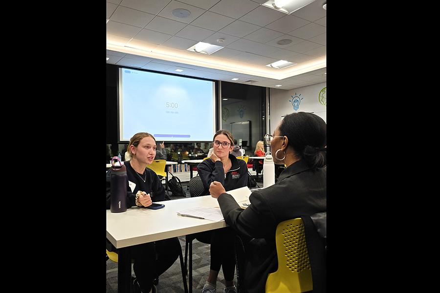 Bracelet Buddy Team meeting with Mentor Gina B. Ramcharan.