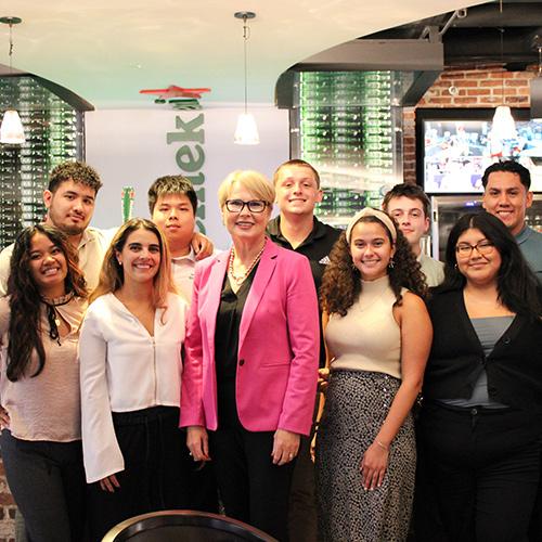 Maggie Timoney and interns at Heineken.