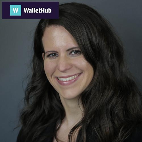 Chrissy Martins and Wallethub logo.