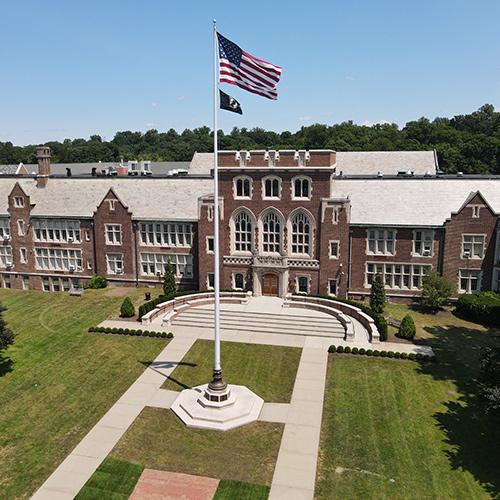 Aerial of the Bronxville School.