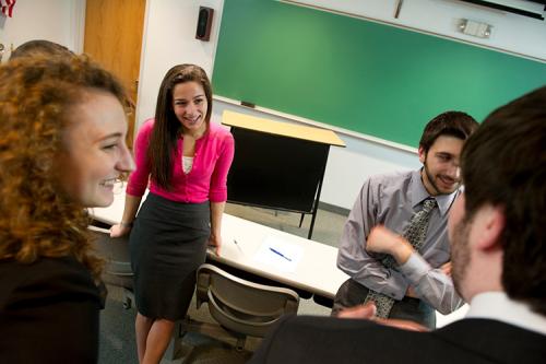 Students in the Adolescent Education program in class at Iona.