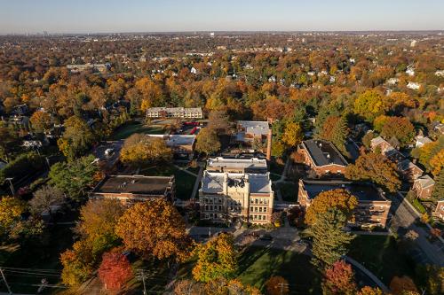 A drone image of the Iona Bronxville campus.