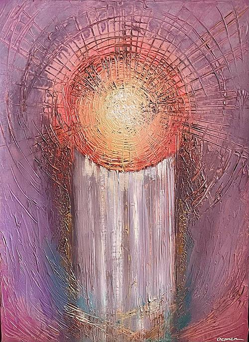 YOUR HEAVENLY WORD CAME DOWN painting by Br. Chapman