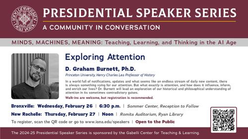 D. Graham Burnett flier with speaker info.