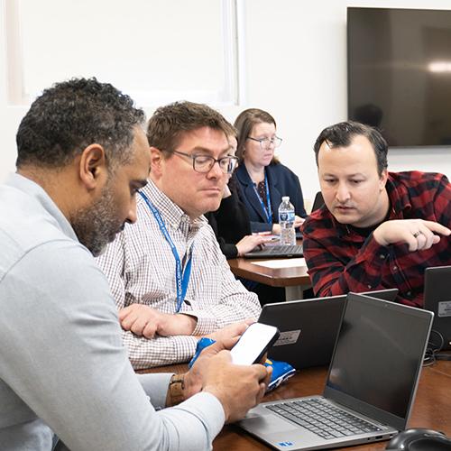 Teachers at the AI workshop in Bronxville.